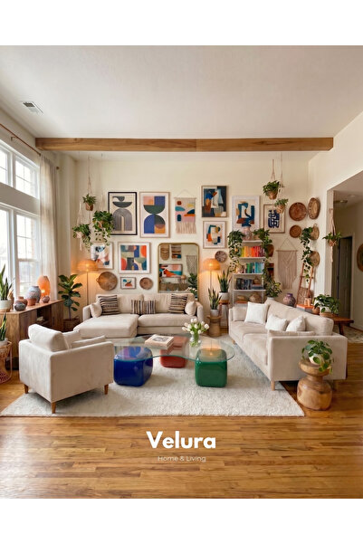 Velura Home & Living Pamela Koltuk Takımı - Köşe + Kanepe + Berjer