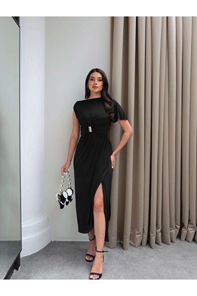 ESRAHELVACI One-Sleeve Asymmetrical Dress with Accessories