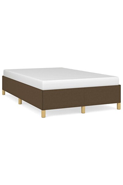 vidaxl Cadru de pat fără saltea țesătură maro 120x190 cm țesătură