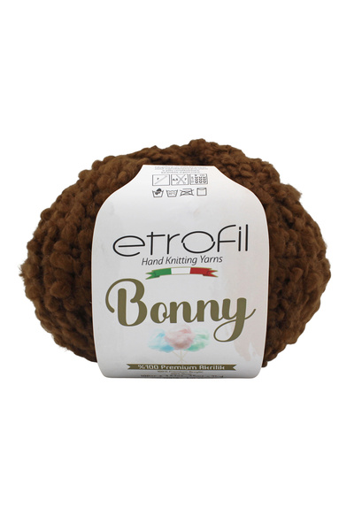 Etrofil Fir de tricotat Bonny Earth Brown 100% Acrilic Premium 100g 65m (77013)