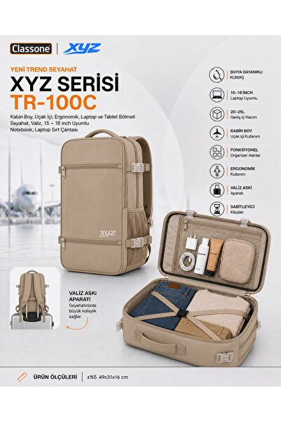 Classone Xyz Series Tr-100C Cabin Size, In-Flight, Ergonomic, Tablet Compartm...