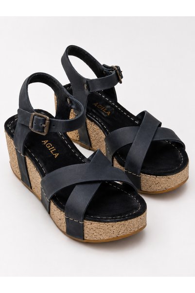 agilashoes Γυναικεία σανδάλια VORENA με ψηλή πλατφόρμα και σόλα από φελλό, απ...