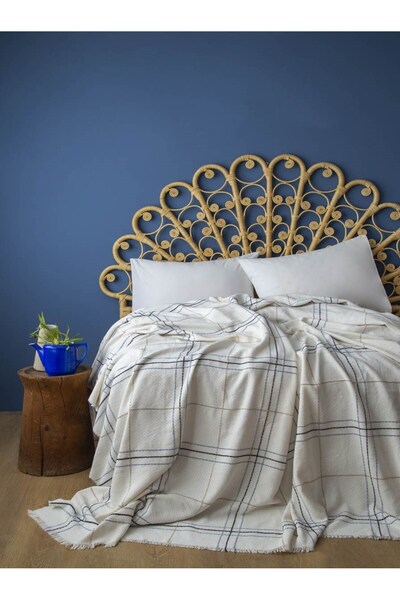 Apricitas HOME Single pique fern indigo