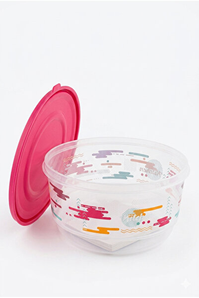 Mira Home Recipient rotund din plastic pentru depozitarea alimentelor, 1.8L, ...