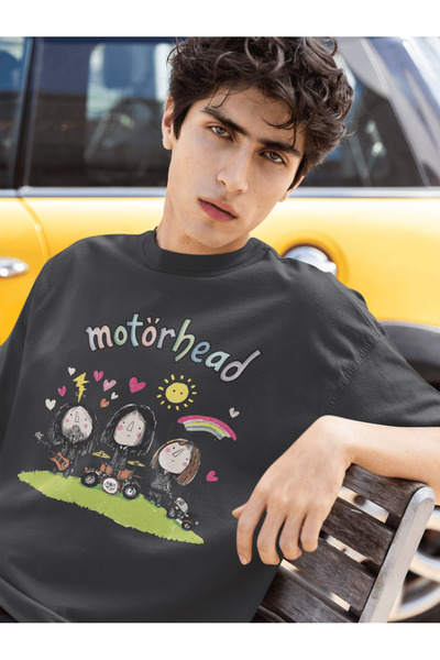 buzagi tasarım ürünleri Motörhead Unisex Oversize Black T-Shirt