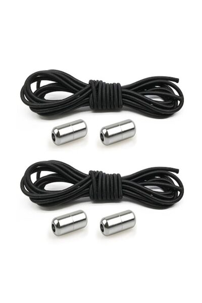 Jenuos Set de 2 șireturi elastice cu sistem NO TOUCH și capsulă metalică, JEN...