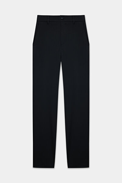 Tween Relaxed Fit (Pilesiz) Siyah Düz Jogger Pantolon