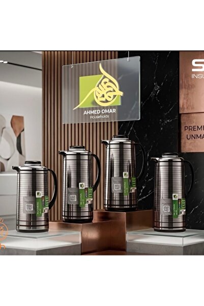 saif ترمس سيجر مخطط استيل أنيق ومتين 1.3 لتر