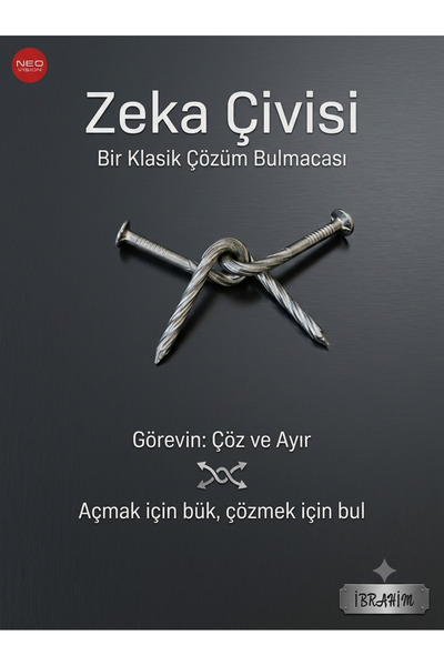 ASLANKAR Çelik çivi burgulu zeka oyunu hem eğlence hem beceri