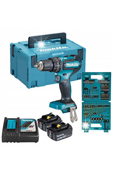 MAKİTAMİ Mașină de găurit și înșurubat cu impact, cu acumulator, 18V, 2*3.0Ah...