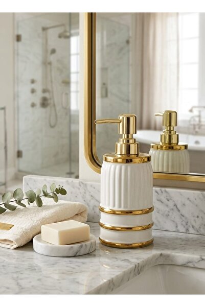 Le Paon Porselen Sıvı Sabunluk - Lüks Banyo ve Mutfak Sabunluk - 350 m
