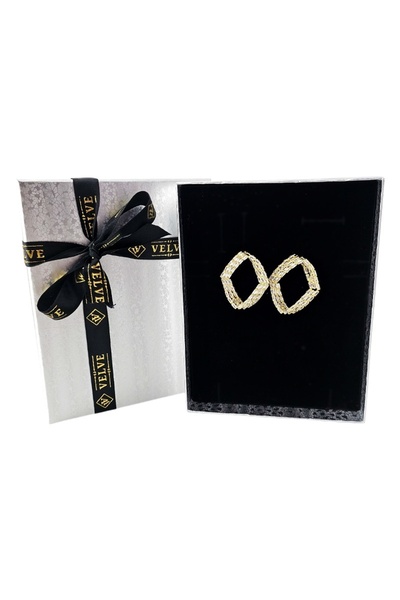 velve Cercei eleganti Crystal Rhombus Gold din otel inoxidabil, model geometr...