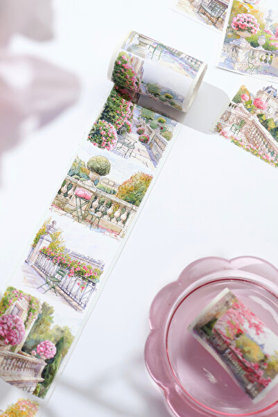 Hume Craft 2 Meter Japanese Gardens Patterned Washi Tape / Washitape / Bullet...