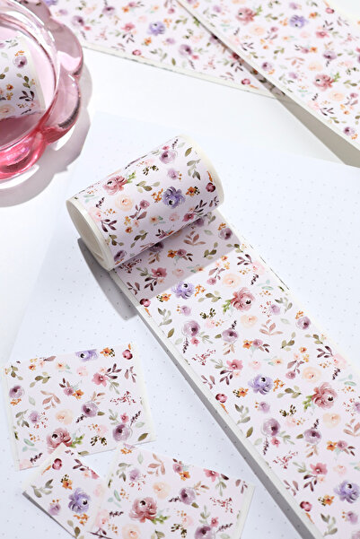 Hume Craft 2 Meter Crispy Floral Patterned Washi Tape / Washitape / Bullet Jo...