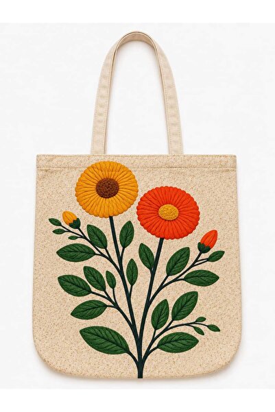 ÖZDAĞ HOME CONCEPT 40X40 cm Digital Printed Suede Fabric Women's Shoulder Bag...