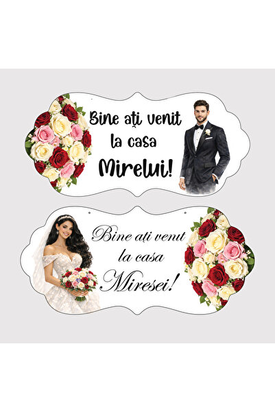 Bello Carino High quality decoration products Set 2 Bucăți Panouri „Bine ați ...