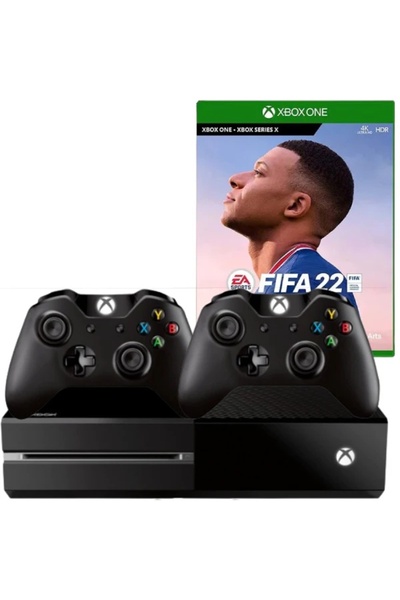 MICROSOFT Consola Xbox One 1TB + 2 Controlere Second-Hand + Joc FIFA 22 Secon...