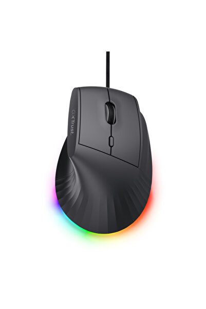 Trust Mouse ergonomic cu fir GXT 145 Rexxa, USB-A, 12800 DPI, Negru