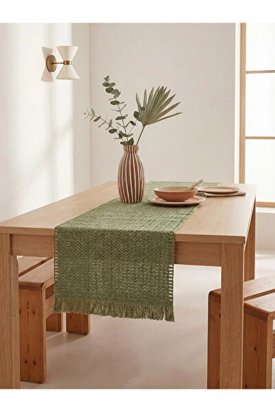 LC Waikiki Yeşil Püskül Detaylı Runner 30x90 cm