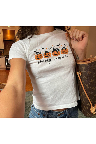 Grafftee Clothing Spooky Season Printed Women's Body Tee