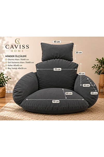 cavisshome CAVİSS HOME Tekli Salıncak Minderi, Salıncak, Minder, Oturma Minde...
