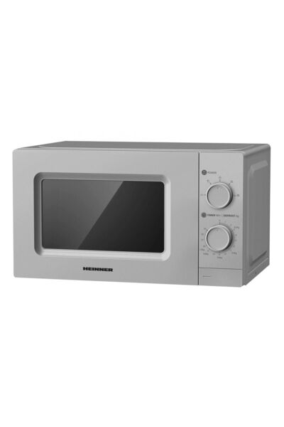 Heinner HMW-MD20MSL 20L 700W Cuptor cu microunde, Control mecanic, Argintiu