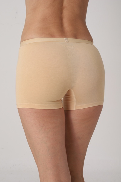ROCMAY 3-Pack Advantage Pack Women's Beige Modal Boxer Comfortable Flexible Boxer Briefs - 1006