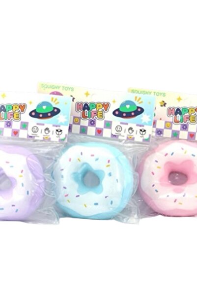 Toybox Doughnut Squishy Stress Relief Toy for Kids and Adults, Soft Sensory F...