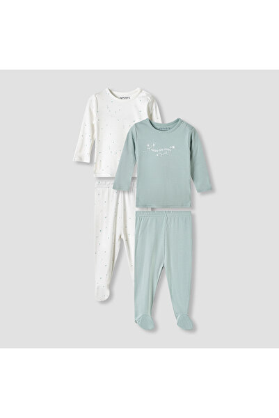 Juniors Pyjama Set with Snap Button Closure - Long Sleeves - Round Neck - Set...