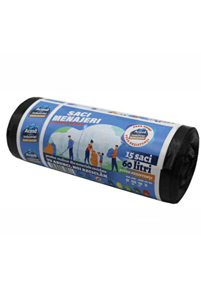 KLINTENSIV Saci Menajeri Negri - Klintensiv, 60 l, 300 g, 15 buc
