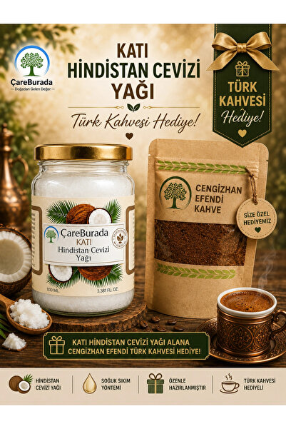 Çare Burada ÇareBurada Katı Hindistan Cevizi Yağı 100 ml. - Soğuk Sıkım + Tür...