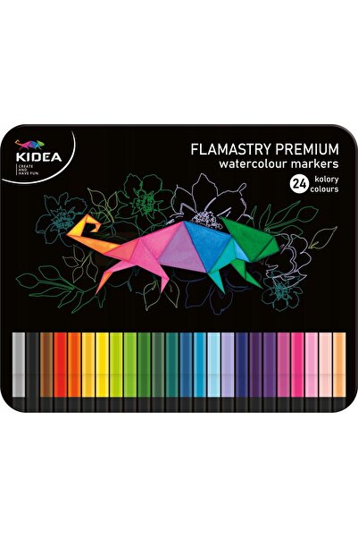 Derform Pixuri PREMIUM, cutie metalica, 24 culori, Kidea
