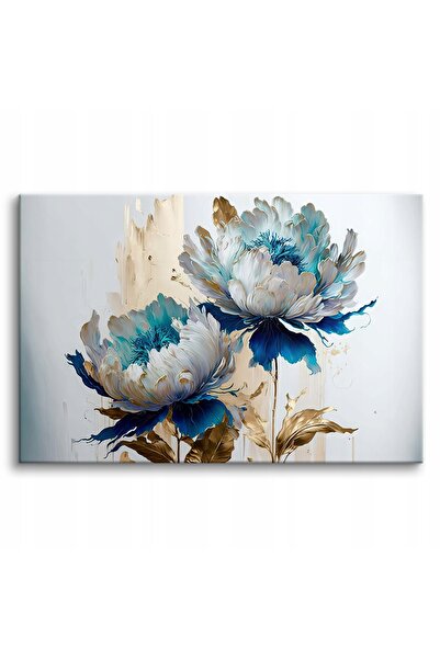 Naklejkomania Tablou pe panza, Cu rama, Flori, 120 cm x 80 cm, Imprimare digi...