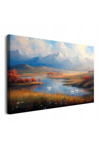 DecoWalls Pictura Pe Panza Cu Rama, Decowalls, Abstractie Colorata, 120x80 cm...