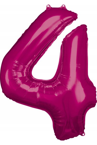 AMSCAN Folie balon mare număr 4 roz 65x86cm 9907283