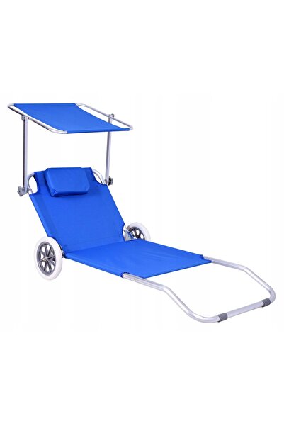 Kraft&dele Șezlong turistic, scaun de plajă și de grădină 2 în 1