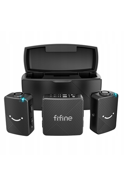 Fifine Microfon wireless capacitiv M9 Negru