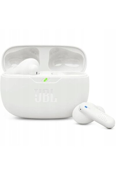 JBLTM Căști JBL Vibe Beam 2, cu două căi, Bluetooth 5.3, albe, fără fir