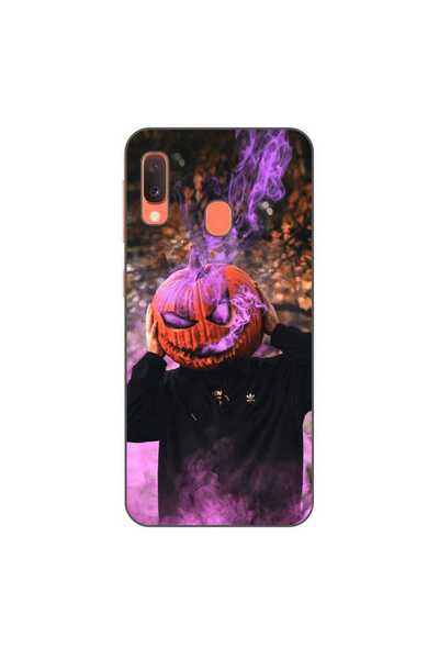 OEM Husa compatibila cu Samsung Galaxy A20e Silicon Gel Tpu Model Purple Smok...