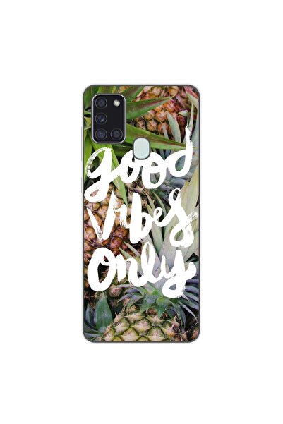 OEM Husa compatibila cu Samsung Galaxy A21s Silicon Gel Tpu Model Good Vibes ...