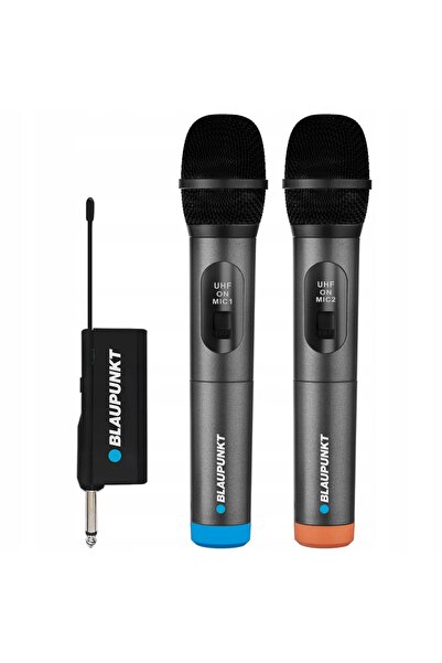 Blaupunkt Microfon wireless pentru karaoke UHF WM60UDB Negru 2 bucăți