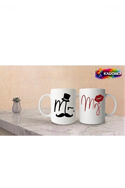 KADOREX DESIGN Mr & Mrs Mug Set – 2-Piece Quality Coffee Cups for Couples – E...