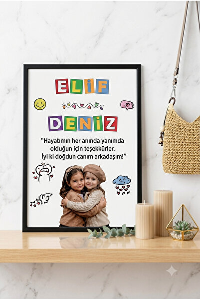 ÇELİKLER HEDİYE Kişiye Özel Çocukluk Fotoğraflı Çerçeve | İsim ve Mesajlı Fot...