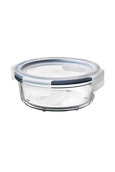 Generic Food container with lid, round glass/plastic400 ml