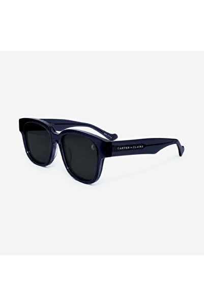 CARTER & CLAIRE نظارات شمسية مربعة للرجال باللون الأزرق UV400 بإطار عصري خفيف...