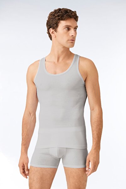 FSM1453 Men's Cotton Colored Lycra Undershirt 2-Piece - 1002
