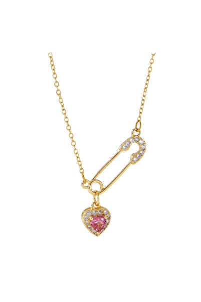 Black Season Luxury Pink Love Diamond Necklace