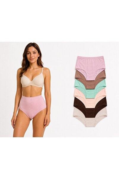 westicgiyim Title: Women's High Waist Modal Panties 6-Piece Assortment Pack
