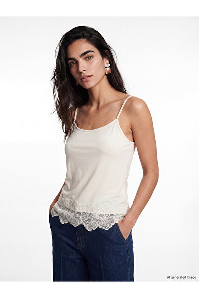 LC Waikiki Esvab • Modern & Distinctive U Roba Collar Lace Detailed Blouse wi...