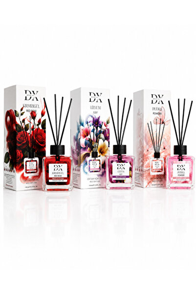 DX Perfumes Pachet DX Red Rose, Lily & Powder Difuzor Cameră 3x110 ml, Aromă ...